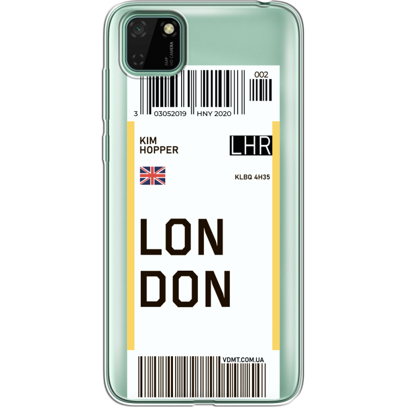 Прозрачный чехол BoxFace Huawei Y5p Ticket London