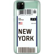 Прозрачный чехол BoxFace Huawei Y5p Ticket New York
