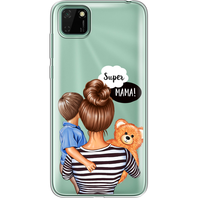 Прозрачный чехол BoxFace Huawei Y5p Super Mama and Son