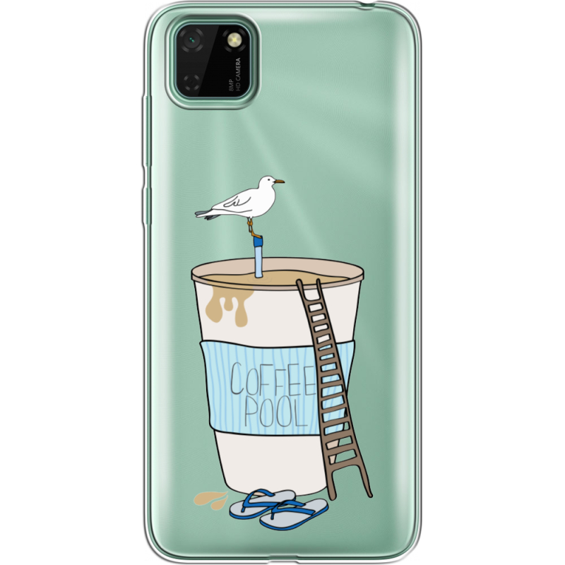Прозрачный чехол BoxFace Huawei Y5p Segull in Cofee Pool