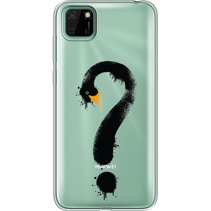 Прозрачный чехол BoxFace Huawei Y5p Swan question
