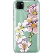 Прозрачный чехол BoxFace Huawei Y5p Cherry Blossom