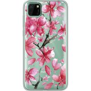 Прозрачный чехол BoxFace Huawei Y5p Pink Magnolia