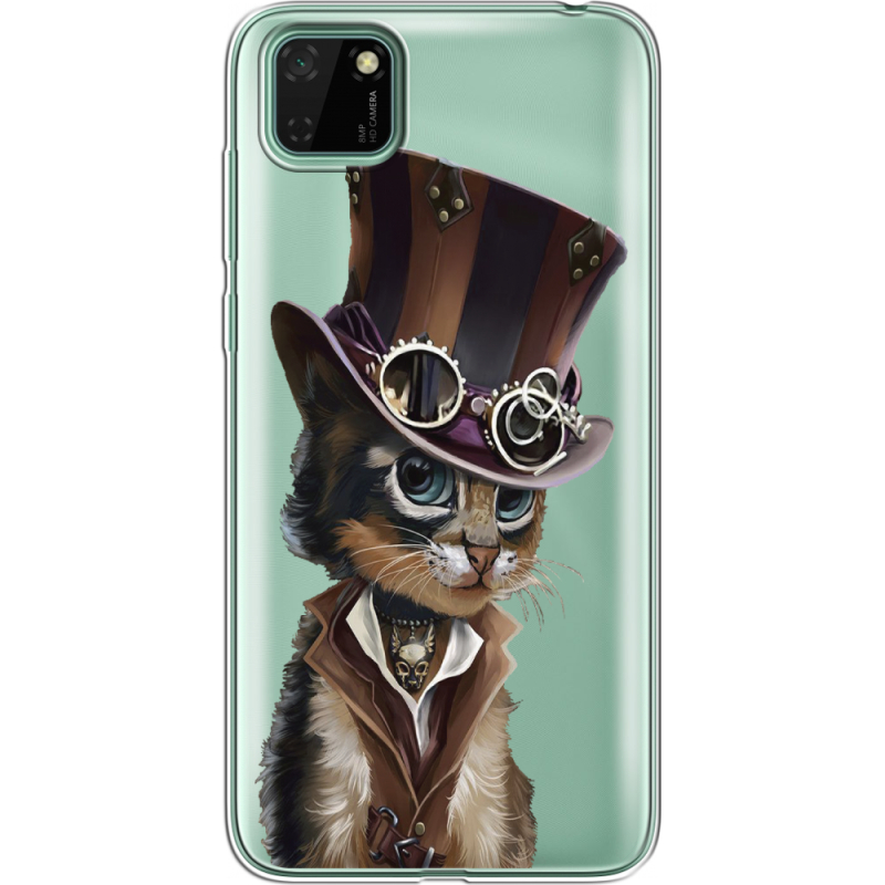 Прозрачный чехол BoxFace Huawei Y5p Steampunk Cat