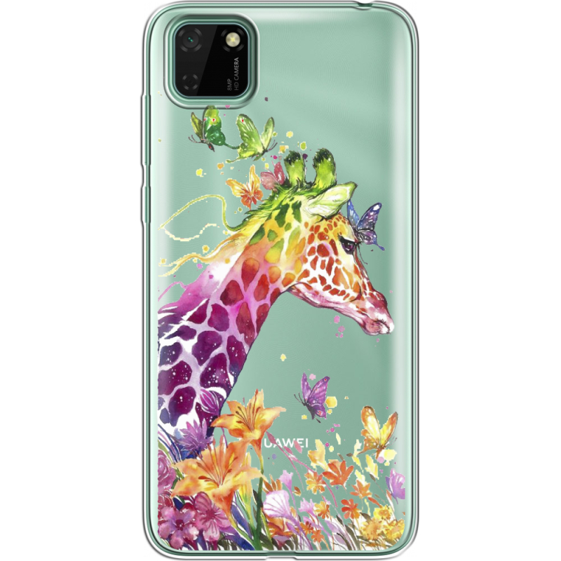 Прозрачный чехол BoxFace Huawei Y5p Colorful Giraffe