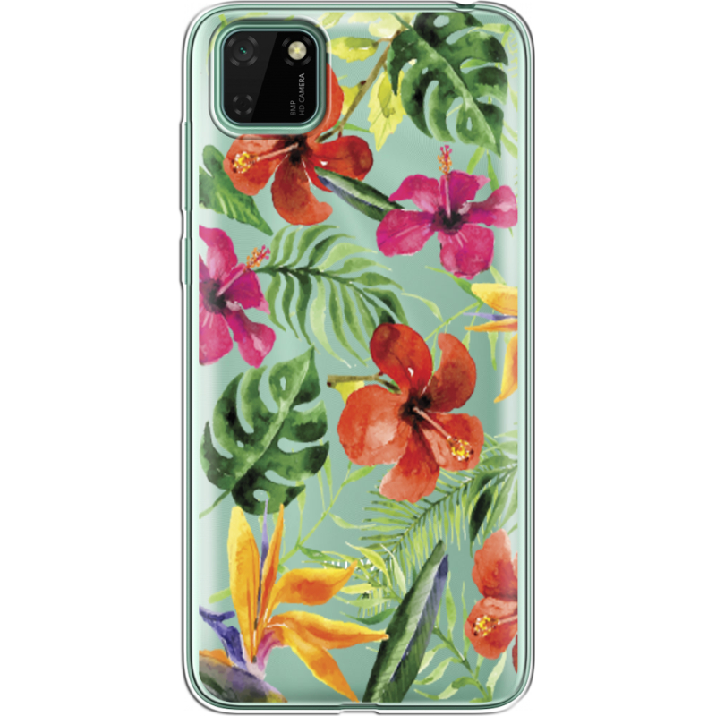 Прозрачный чехол BoxFace Huawei Y5p Tropical Flowers