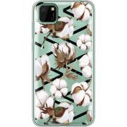 Прозрачный чехол BoxFace Huawei Y5p Cotton flowers