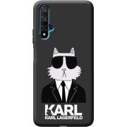 Черный чехол BoxFace Huawei Nova 5T Cat in Black