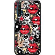 Черный чехол BoxFace Huawei Nova 5T Rock Graffiti