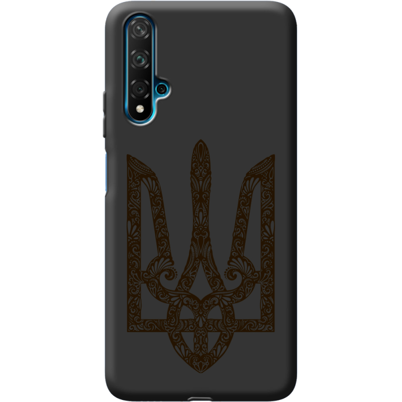 Черный чехол BoxFace Huawei Nova 5T Ukrainian Trident