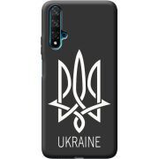 Черный чехол BoxFace Huawei Nova 5T Тризуб монограмма ukraine