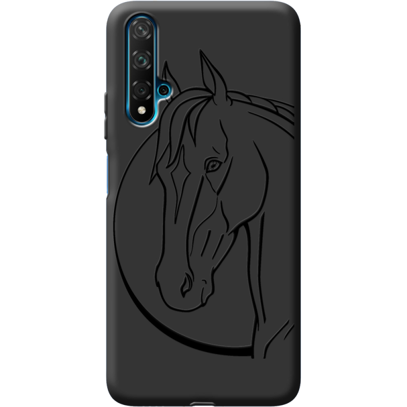 Черный чехол BoxFace Huawei Nova 5T Horse