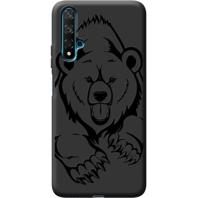 Черный чехол BoxFace Huawei Nova 5T Grizzly Bear