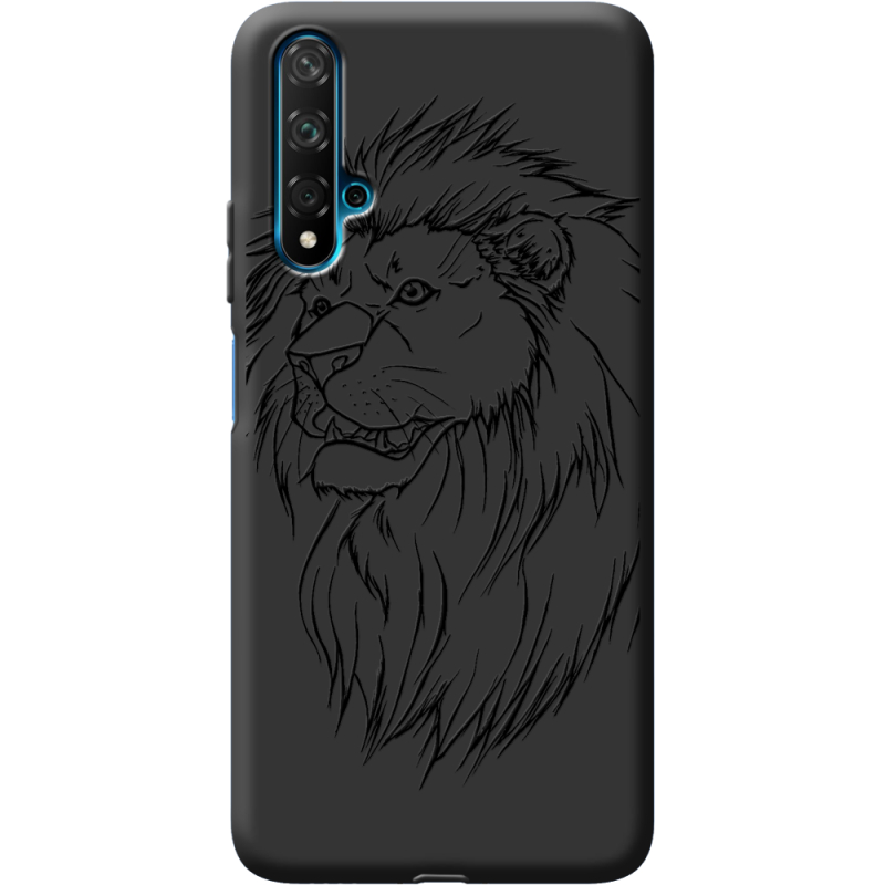 Черный чехол BoxFace Huawei Nova 5T Lion