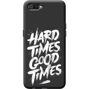 Черный чехол BoxFace Realme C2 Hard Times Good Times