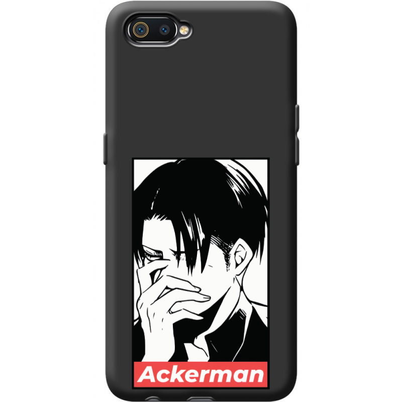 Черный чехол BoxFace Realme C2 Attack On Titan - Ackerman