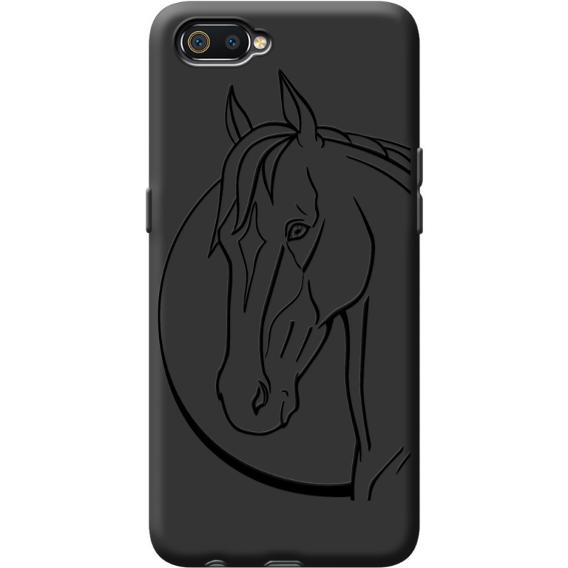 Черный чехол BoxFace Realme C2 Horse