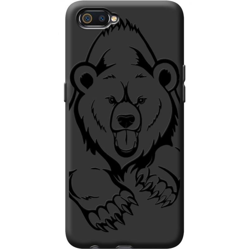 Черный чехол BoxFace Realme C2 Grizzly Bear