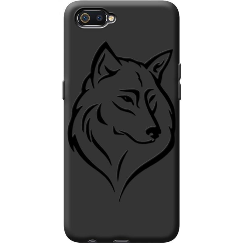 Черный чехол BoxFace Realme C2 Wolf