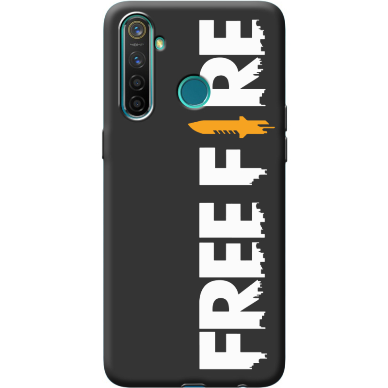 Черный чехол BoxFace Realme 5 / 6i Free Fire White Logo