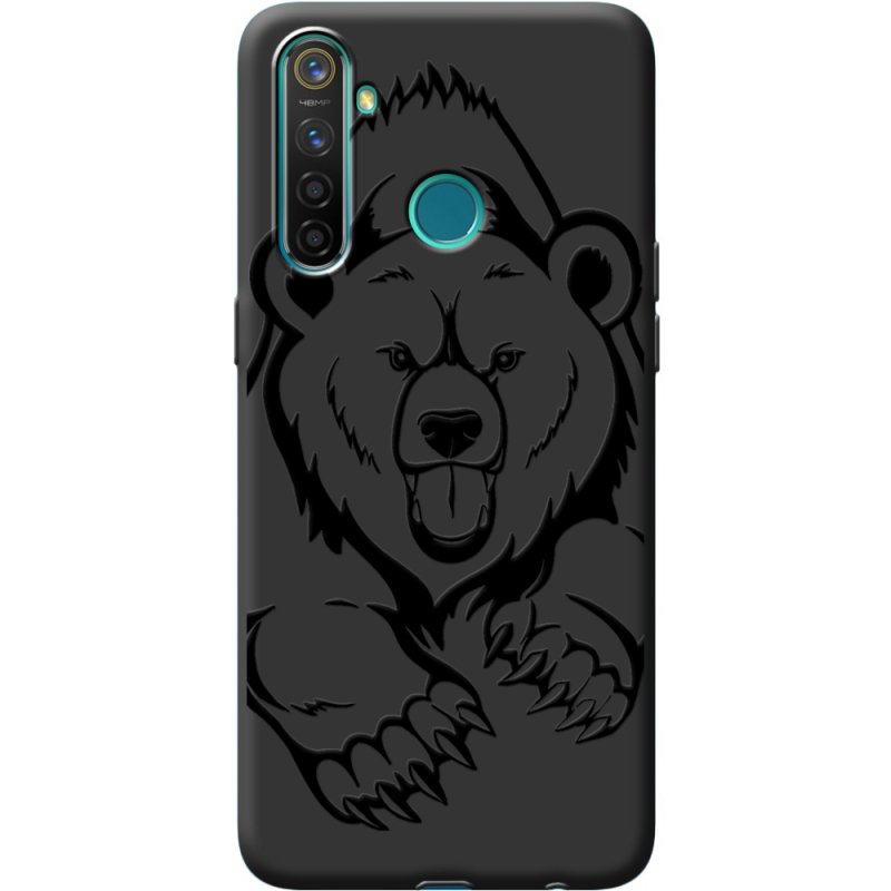 Черный чехол BoxFace Realme 5 / 6i Grizzly Bear