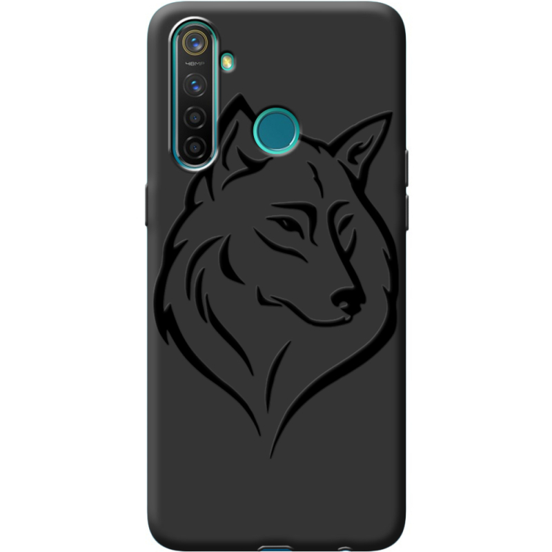 Черный чехол BoxFace Realme 5 / 6i Wolf