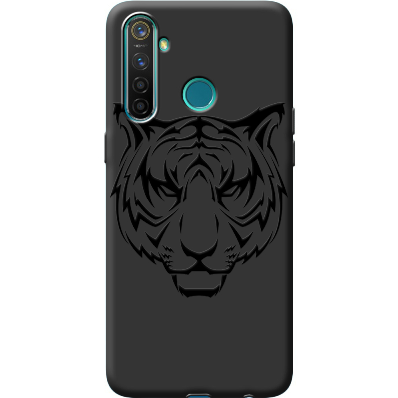 Черный чехол BoxFace Realme 5 / 6i Tiger