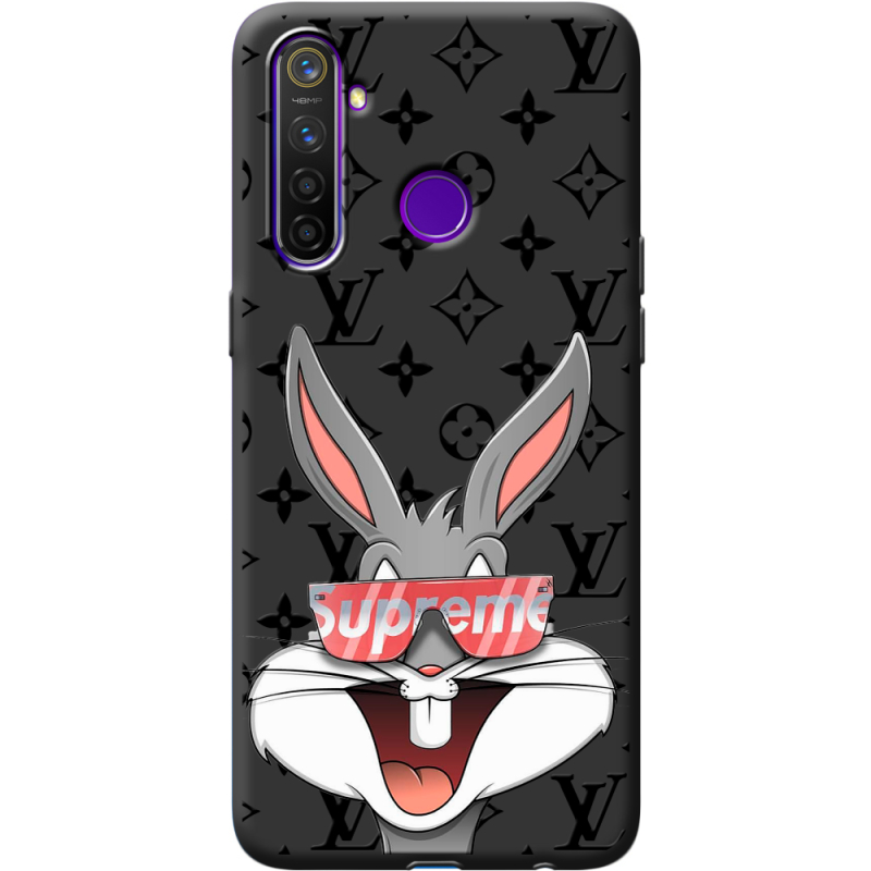 Черный чехол BoxFace Realme 5 Pro looney bunny