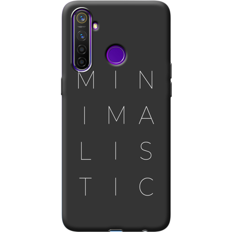 Черный чехол BoxFace Realme 5 Pro Minimalistic