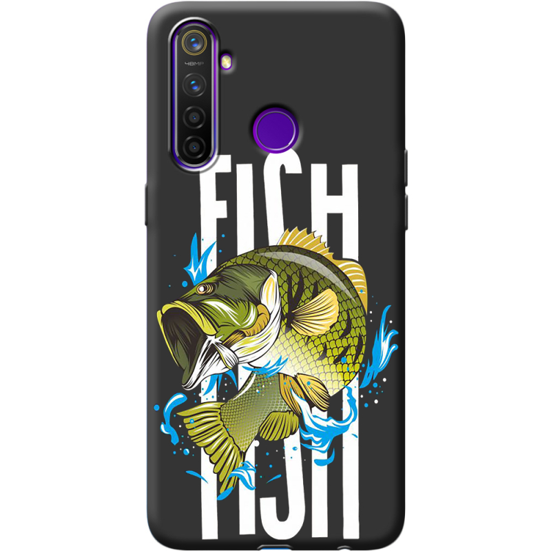 Черный чехол BoxFace Realme 5 Pro Fish