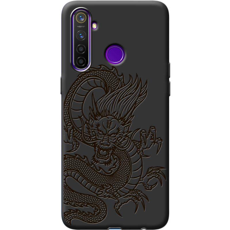 Черный чехол BoxFace Realme 5 Pro Chinese Dragon