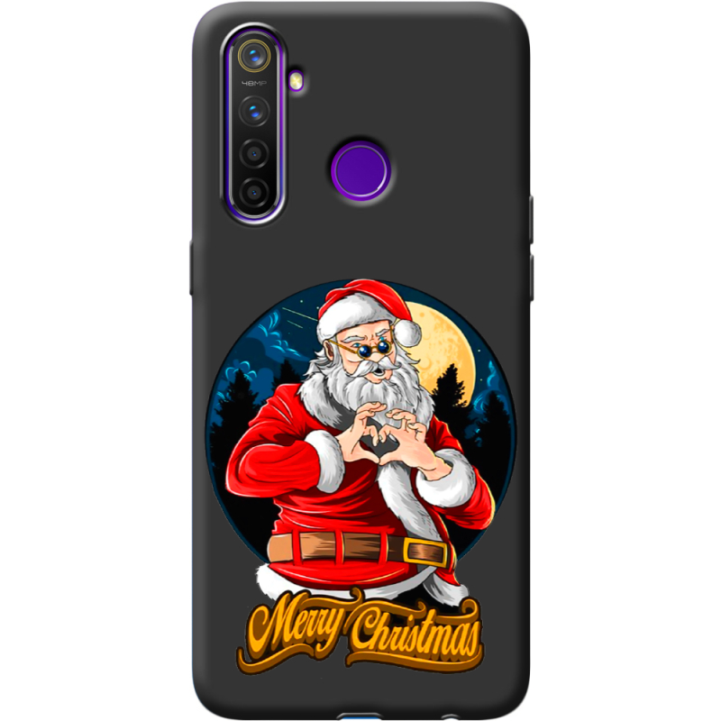 Черный чехол BoxFace Realme 5 Pro Cool Santa