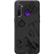 Черный чехол BoxFace Realme 5 Pro Mountains