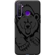 Черный чехол BoxFace Realme 5 Pro Grizzly Bear