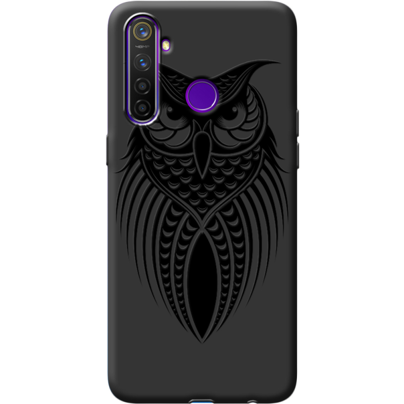 Черный чехол BoxFace Realme 5 Pro Owl