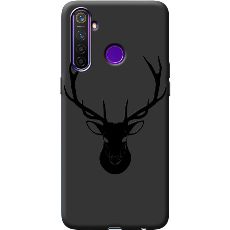 Черный чехол BoxFace Realme 5 Pro Deer