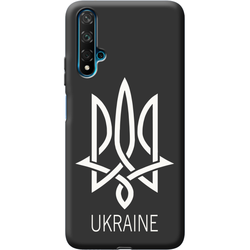 Черный чехол BoxFace Honor 20 Тризуб монограмма ukraine