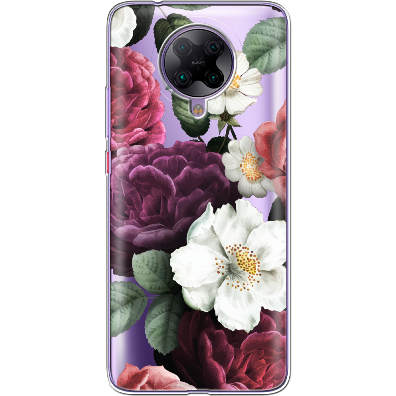 Прозрачный чехол BoxFace Poco F2 Pro Floral Dark Dreams