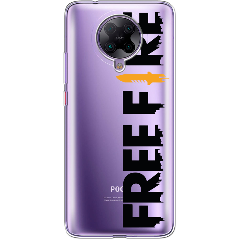Прозрачный чехол BoxFace Poco F2 Pro Free Fire Black Logo
