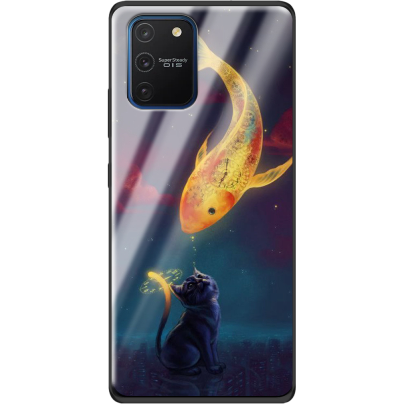 Защитный чехол BoxFace Glossy Panel Samsung Galaxy S10 Lite Kitten And Fish