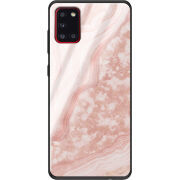 Защитный чехол BoxFace Glossy Panel Samsung Galaxy A31 Pink Marble