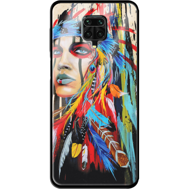 Защитный чехол BoxFace Glossy Panel Xiaomi Redmi Note 9S Feather Girl