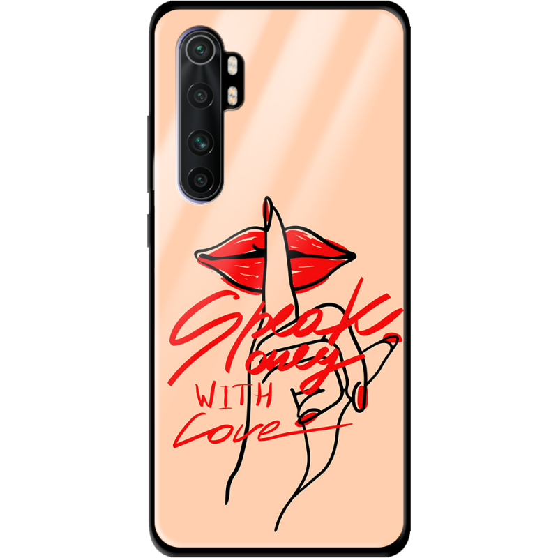 Защитный чехол BoxFace Glossy Panel Xiaomi Mi Note 10 Lite Speak Only Whith Love