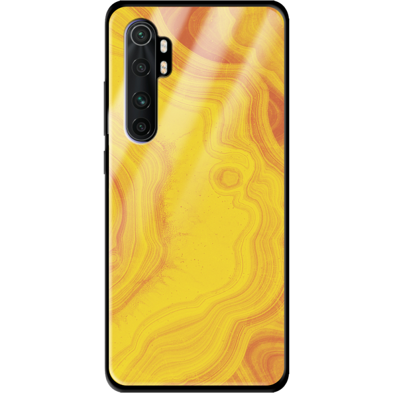 Защитный чехол BoxFace Glossy Panel Xiaomi Mi Note 10 Lite Yellow Marble