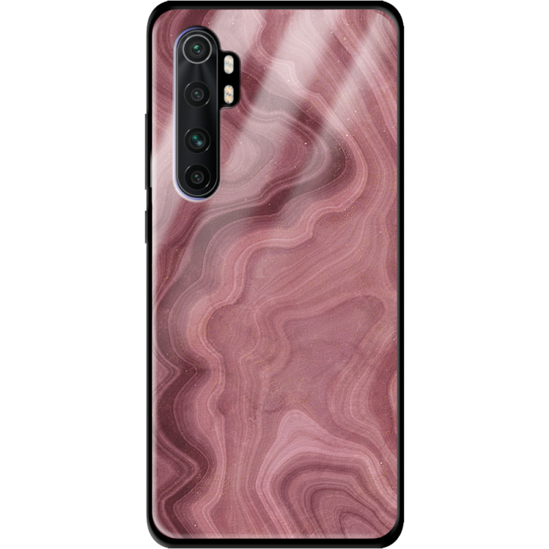 Защитный чехол BoxFace Glossy Panel Xiaomi Mi Note 10 Lite DarkRed Marble