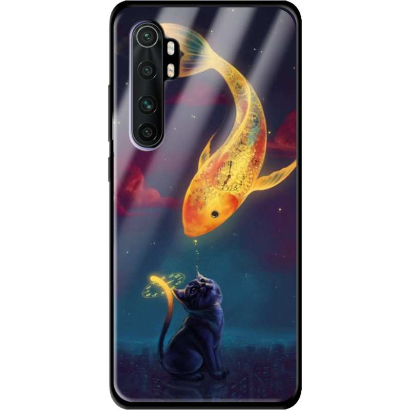 Защитный чехол BoxFace Glossy Panel Xiaomi Mi Note 10 Lite Kitten And Fish