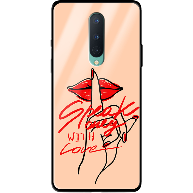 Защитный чехол BoxFace Glossy Panel OnePlus 8 Speak Only Whith Love