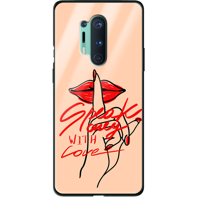 Защитный чехол BoxFace Glossy Panel OnePlus 8 Pro Speak Only Whith Love