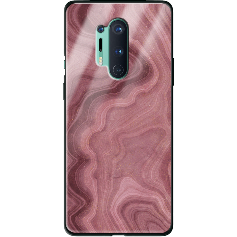 Защитный чехол BoxFace Glossy Panel OnePlus 8 Pro DarkRed Marble