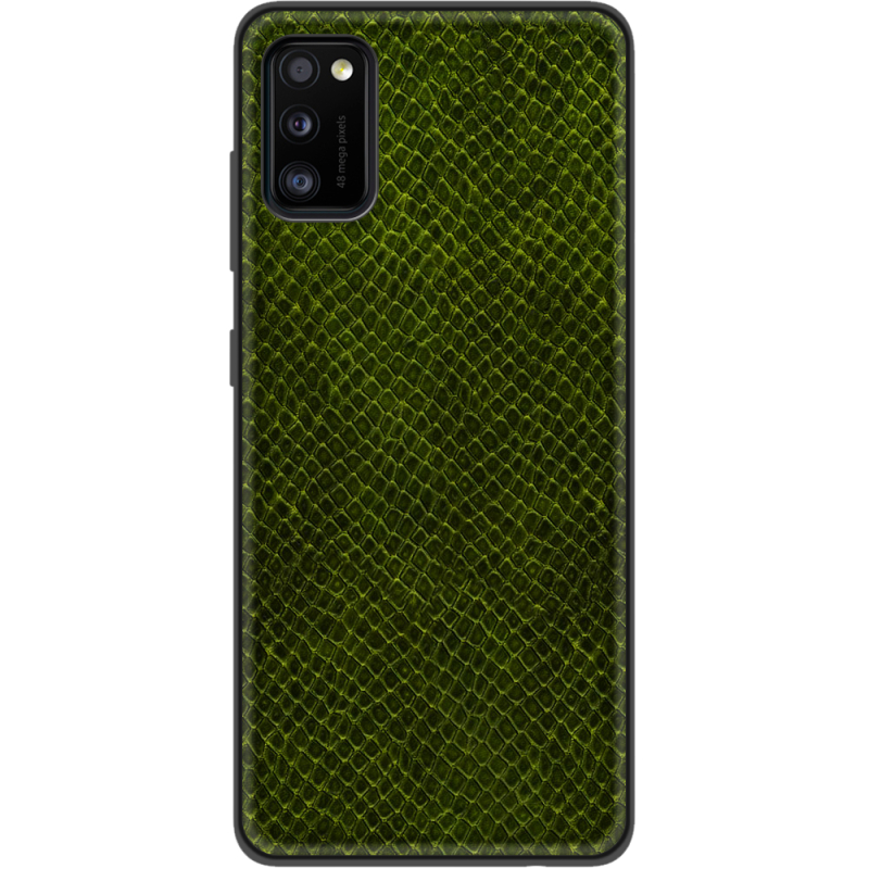 Кожаный чехол Boxface Samsung Galaxy A41 (A415) Snake Forest Green